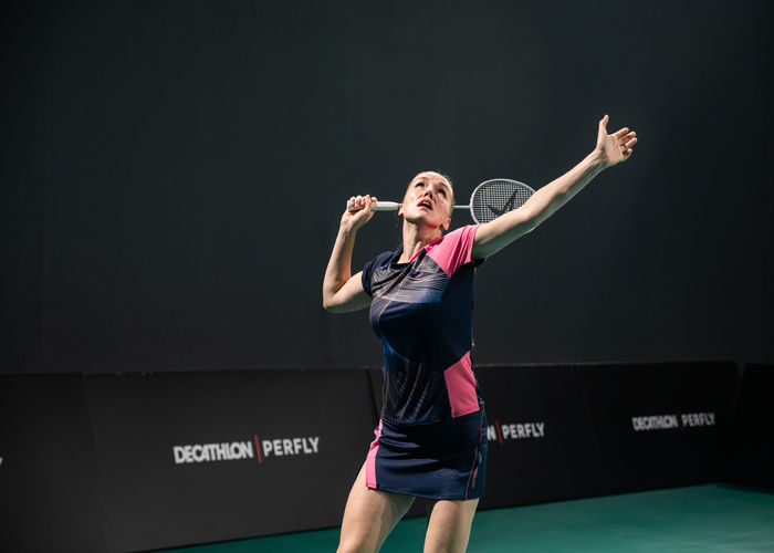 attacking stance in badminton