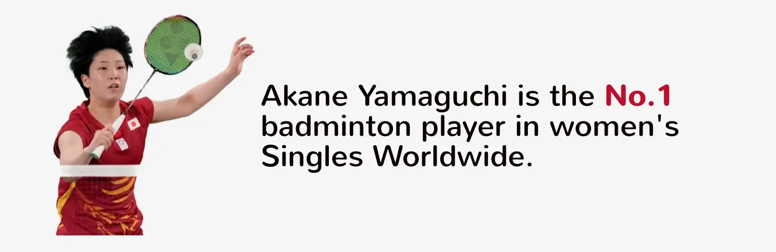 number 1 badminton player in women's singles in badminton
