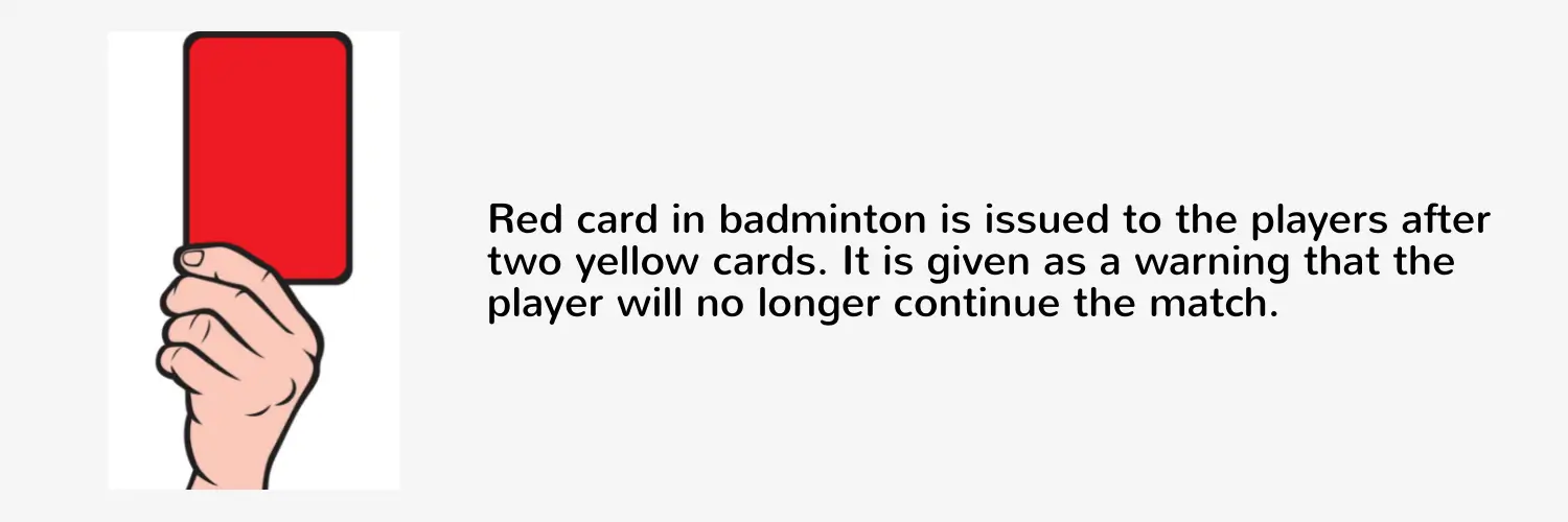 Red card in badminton
