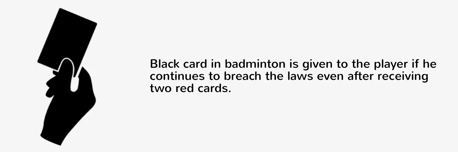 Black card in badminton
